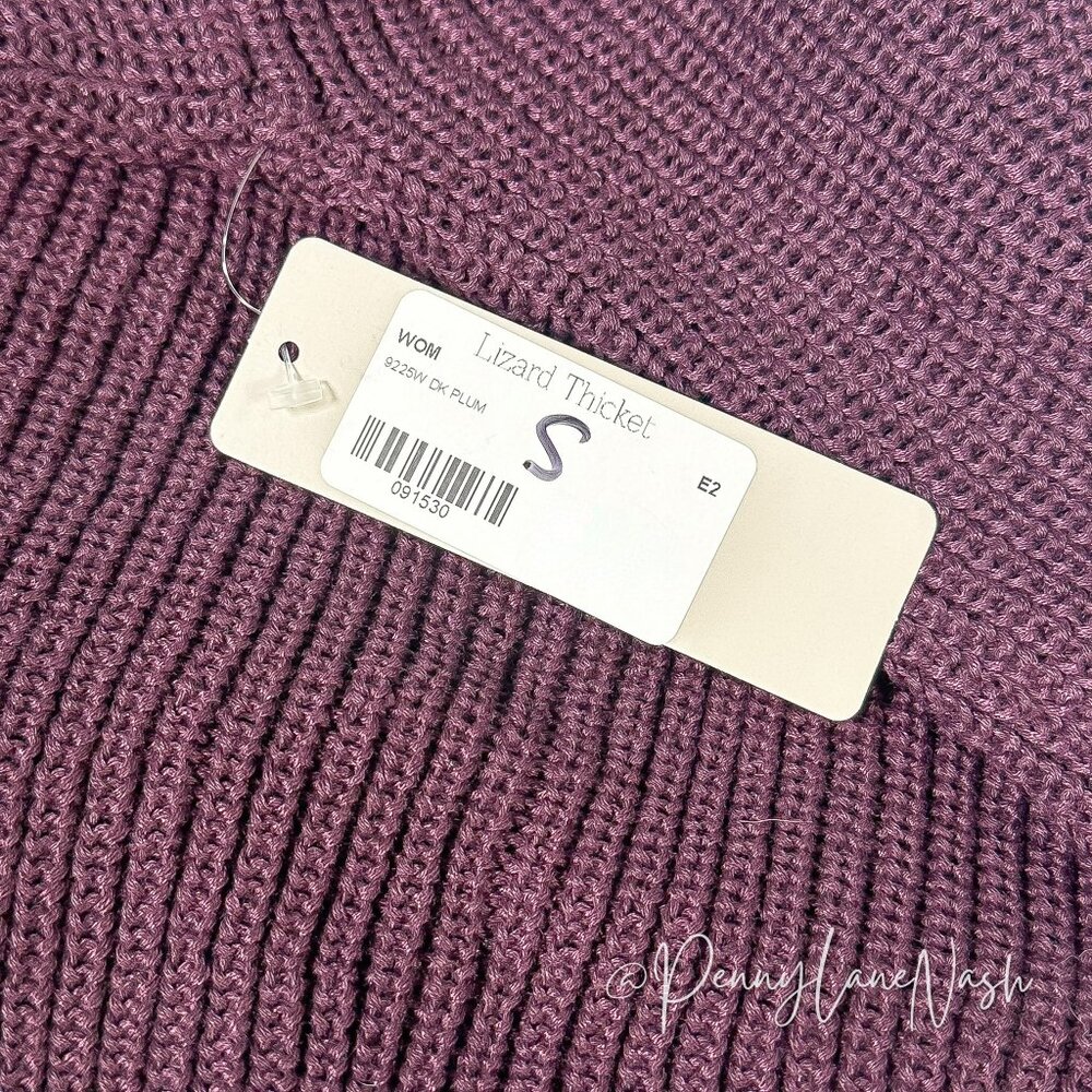 Lizard Thicket Lace Up Back Sweater Size Small Dark Plum - Picture 8 of 11